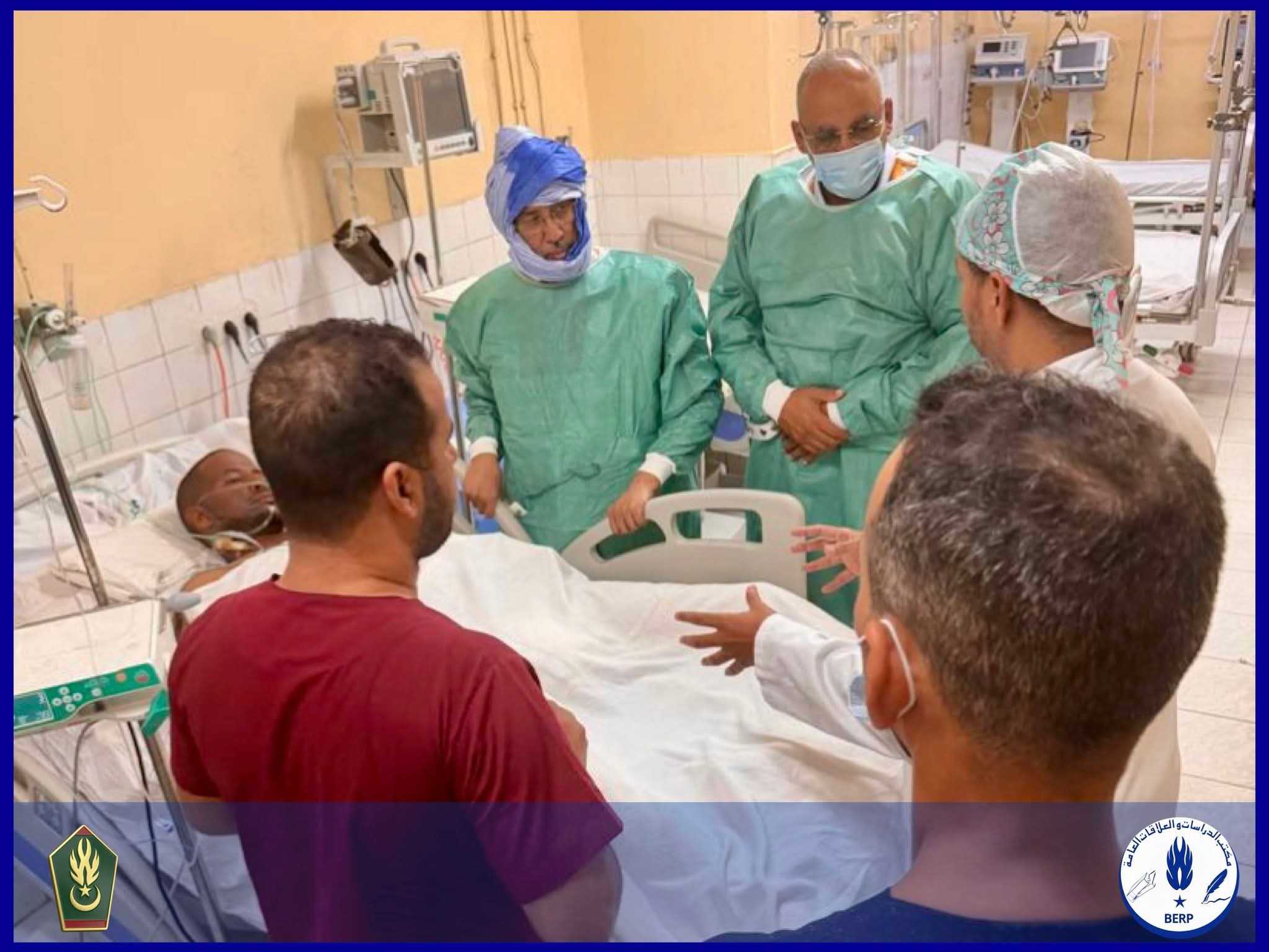 وزير الدفاع يطمئن على دركي مصاب بالمستشفى العسكري